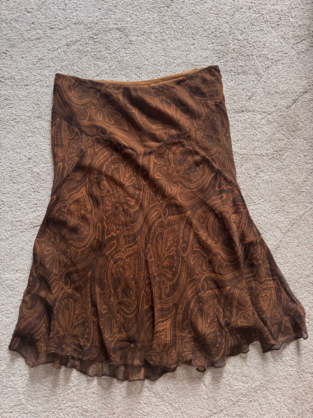 Vintage Ralph Lauren 100% silk midi skirt 14